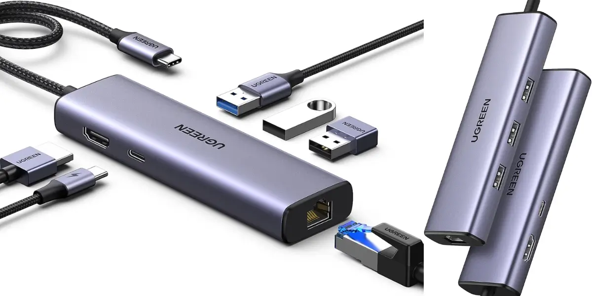 UGREEN CM512 6-in-1 USB C Hub with 4K 60Hz HDMI and Ethernet
