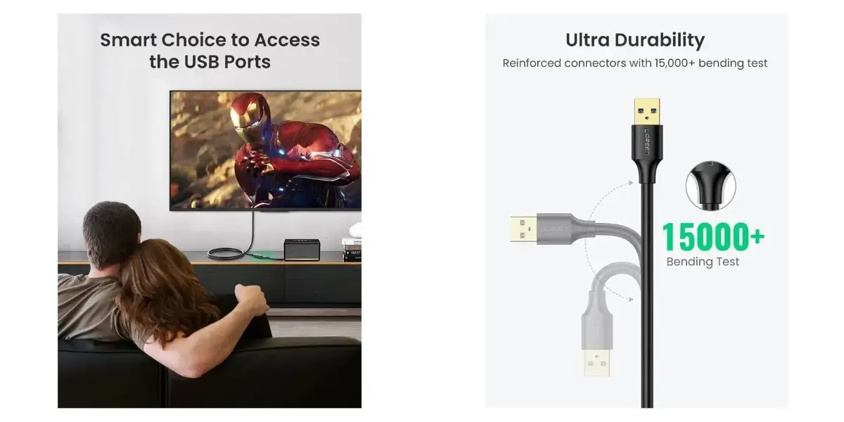 UGREEN 30127 USB 3.0 Extension Cable 3M Male to Female