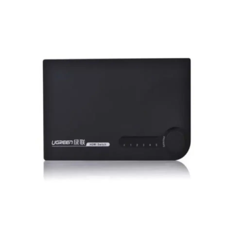 UGREEN 40205 5x1 HDMI switch shown from the front angle UGREEN 40205 5x1 HDMI switch shown from the front angle