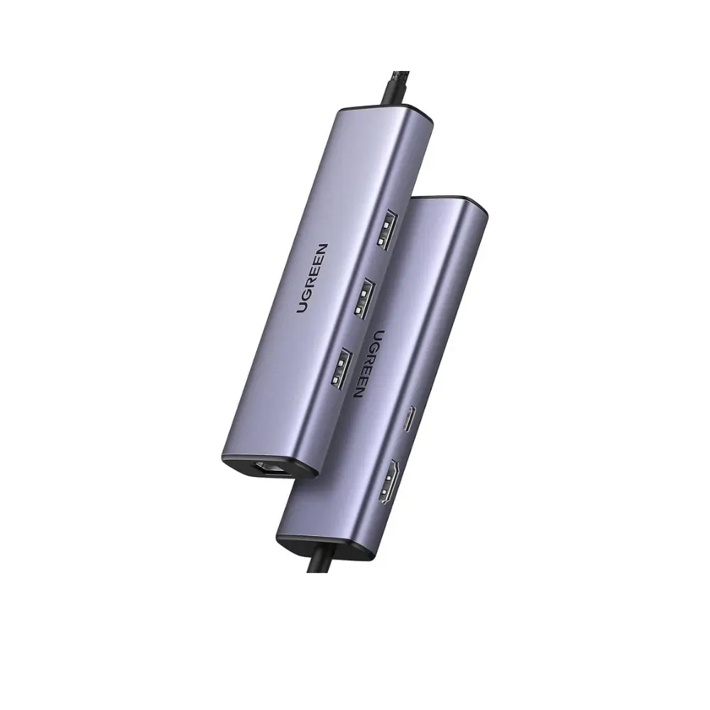 UGREEN 15598 6-in-1 USB C docking station in gray UGREEN 15598 6-in-1 USB C docking station in gray