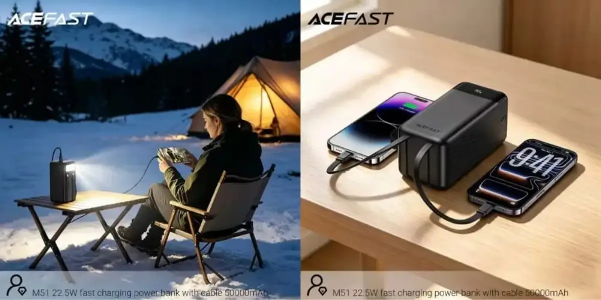 ACEFAST M51 50000mAh Power Bank with Built-In Cables