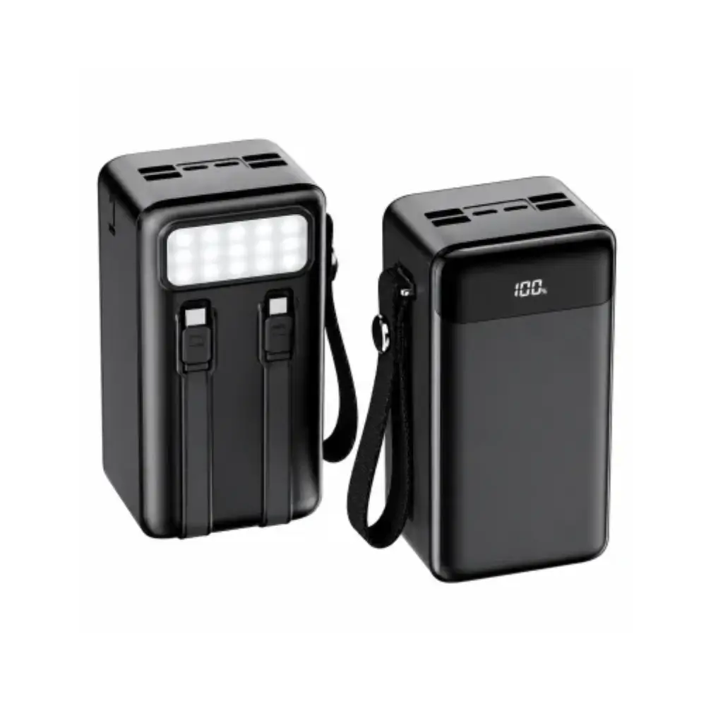 ACEFAST M51 50000mAh black power bank front view ACEFAST M51 50000mAh black power bank front view