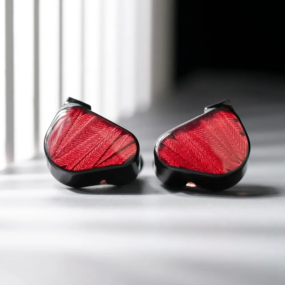 Zero Red IEM showing dual 10mm and 7.8mm dynamic driver design