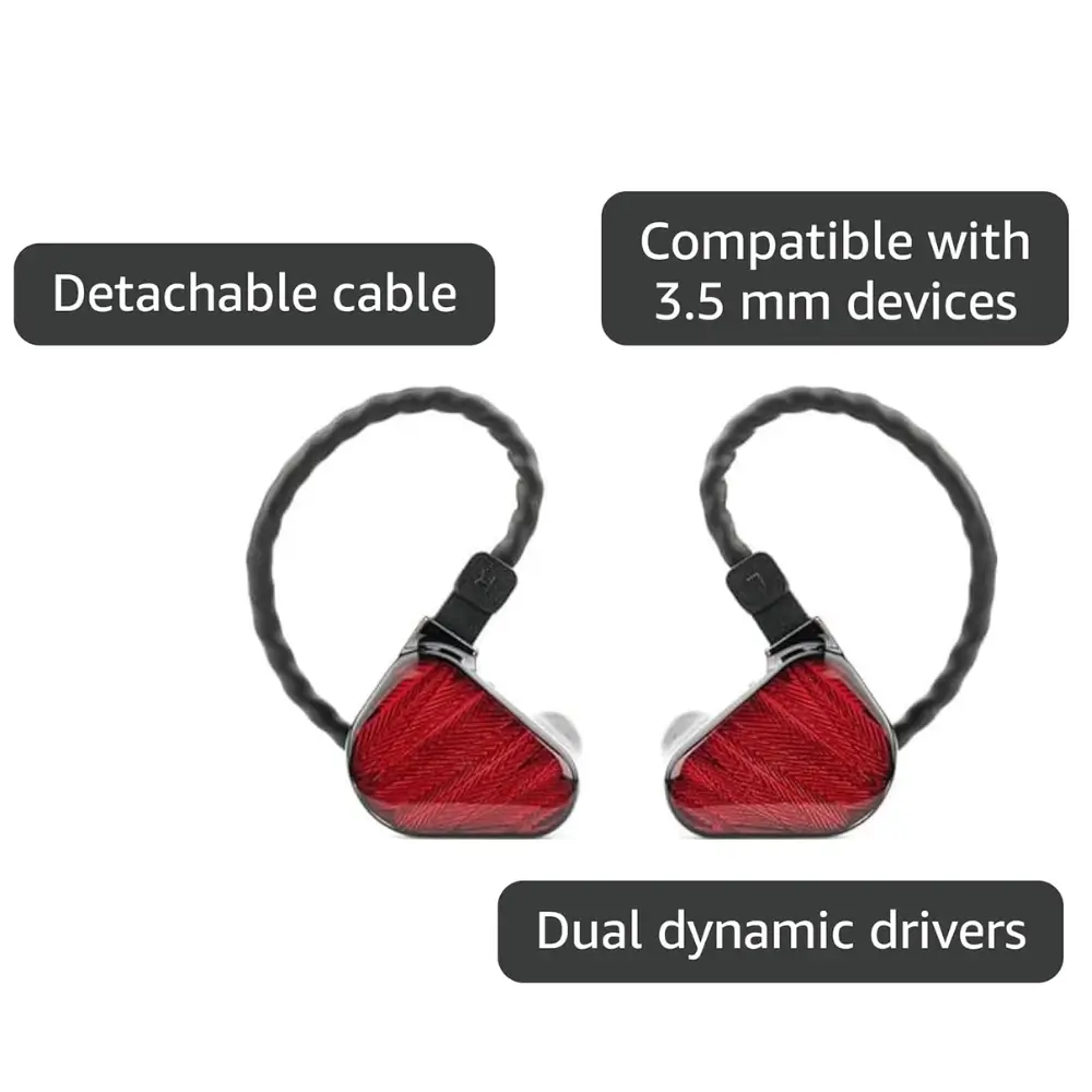 Person listening to music with Truthear Zero Red in-ear monitors