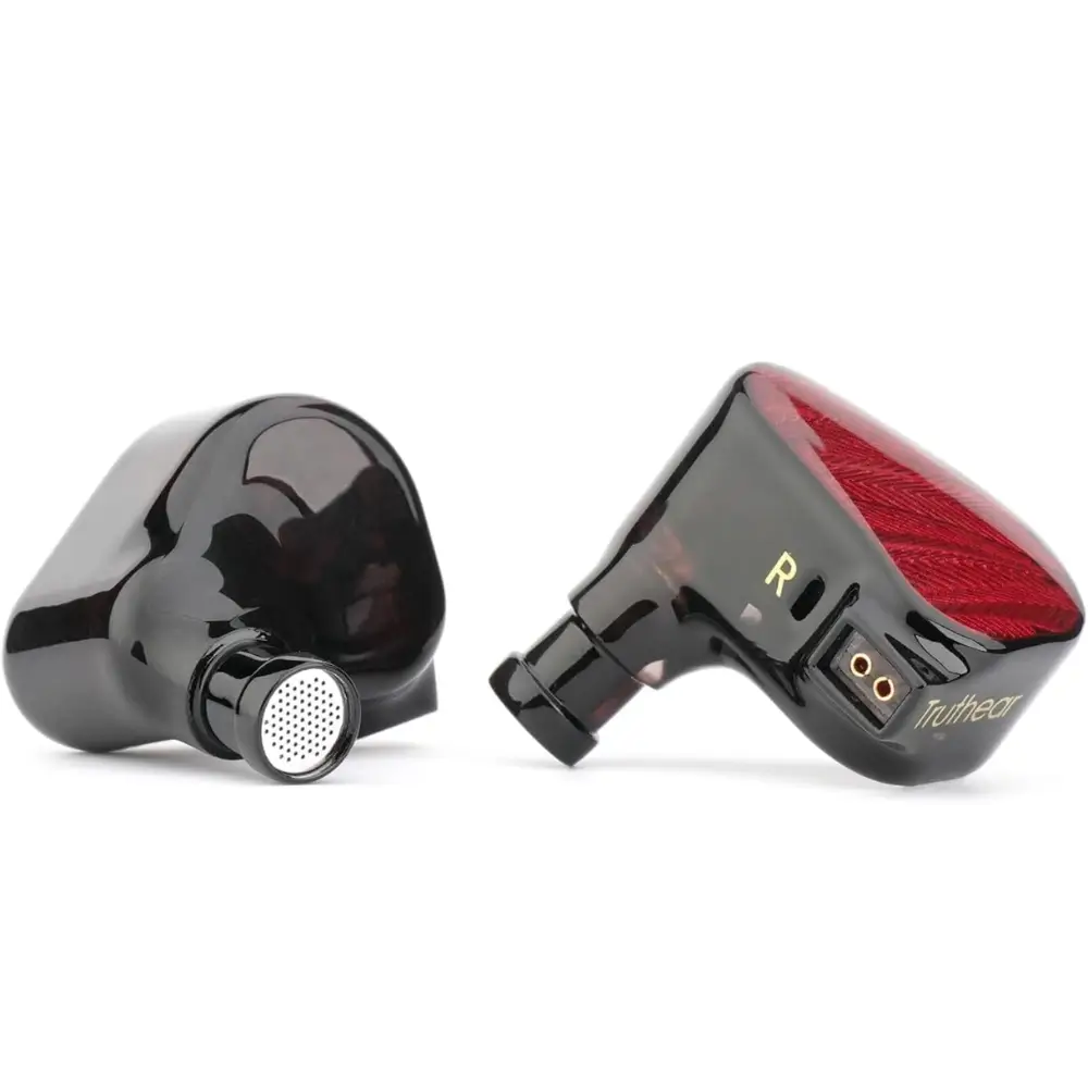 Zero Red IEM worn in the ear showing its compact, comfortable size