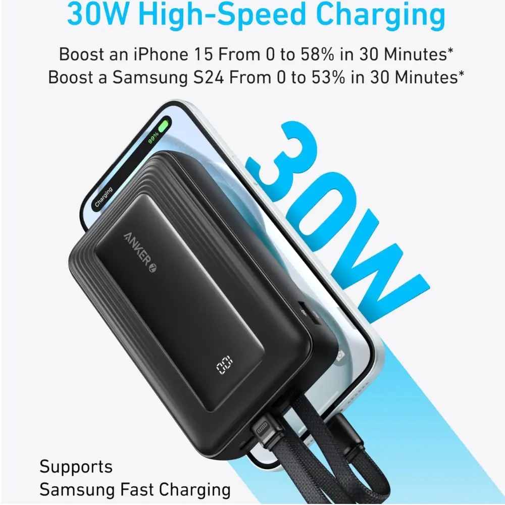 Anker Zolo power bank charging multiple devices at the same time