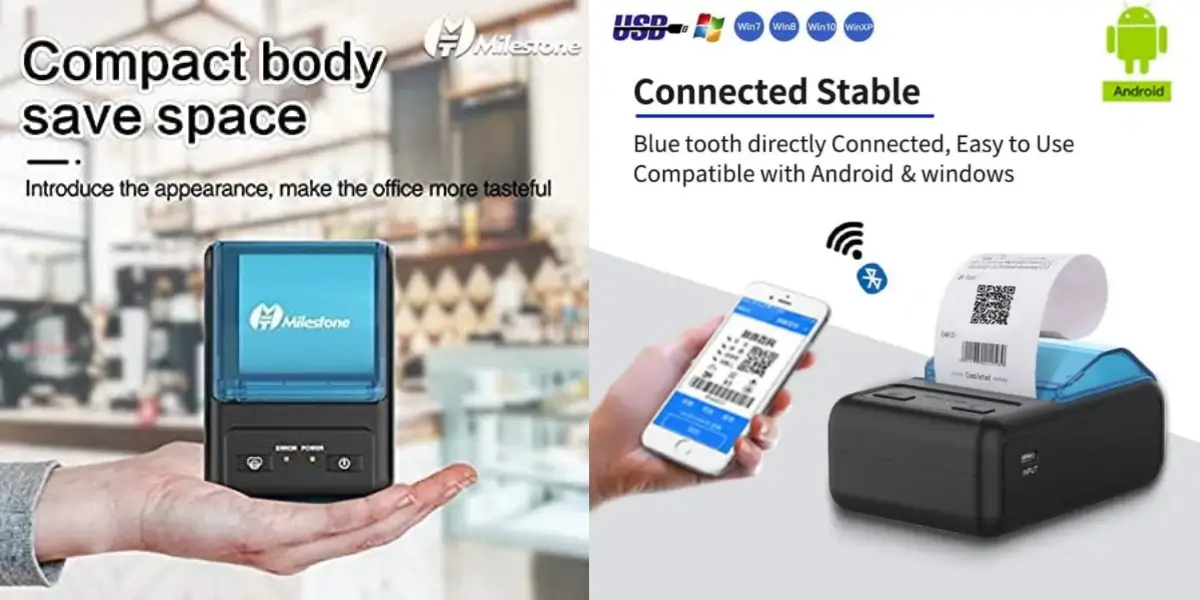 Milestone MHT P11 Bluetooth Thermal Receipt Printer - image 2
