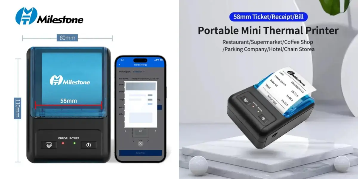 Milestone MHT P11 Bluetooth Thermal Receipt Printer