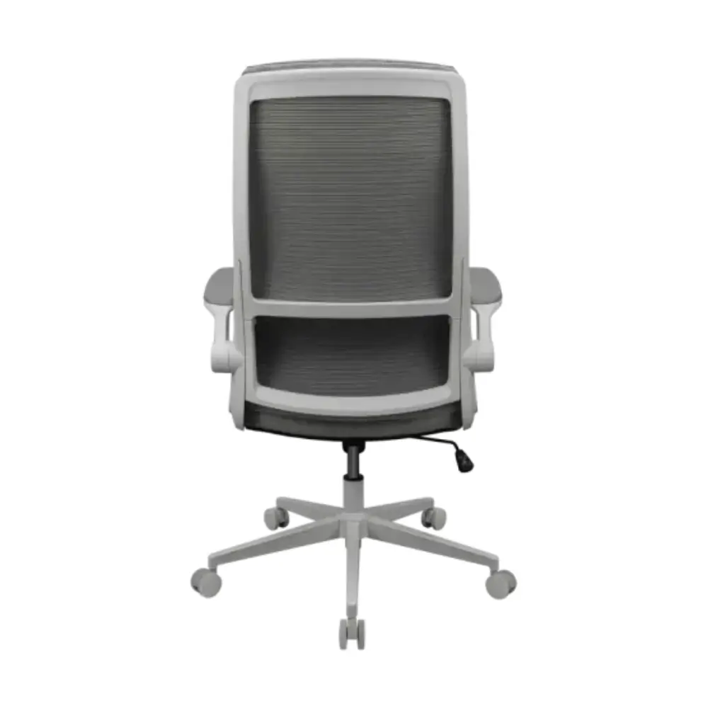 Gamer seated in the Cougar Stryder white gaming chair at a desk setup Gamer seated in the Cougar Stryder white gaming chair at a desk setup