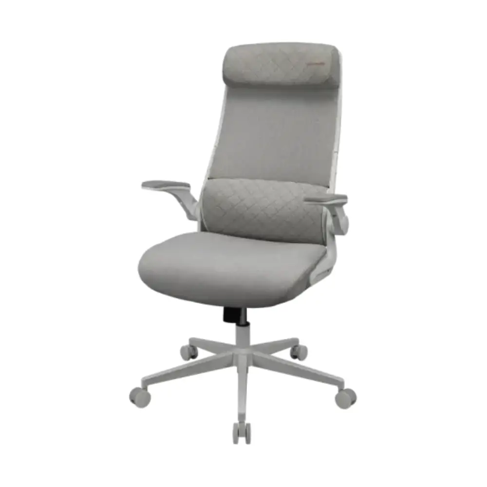 Cougar Stryder gaming chair in white, front view Cougar Stryder gaming chair in white, front view