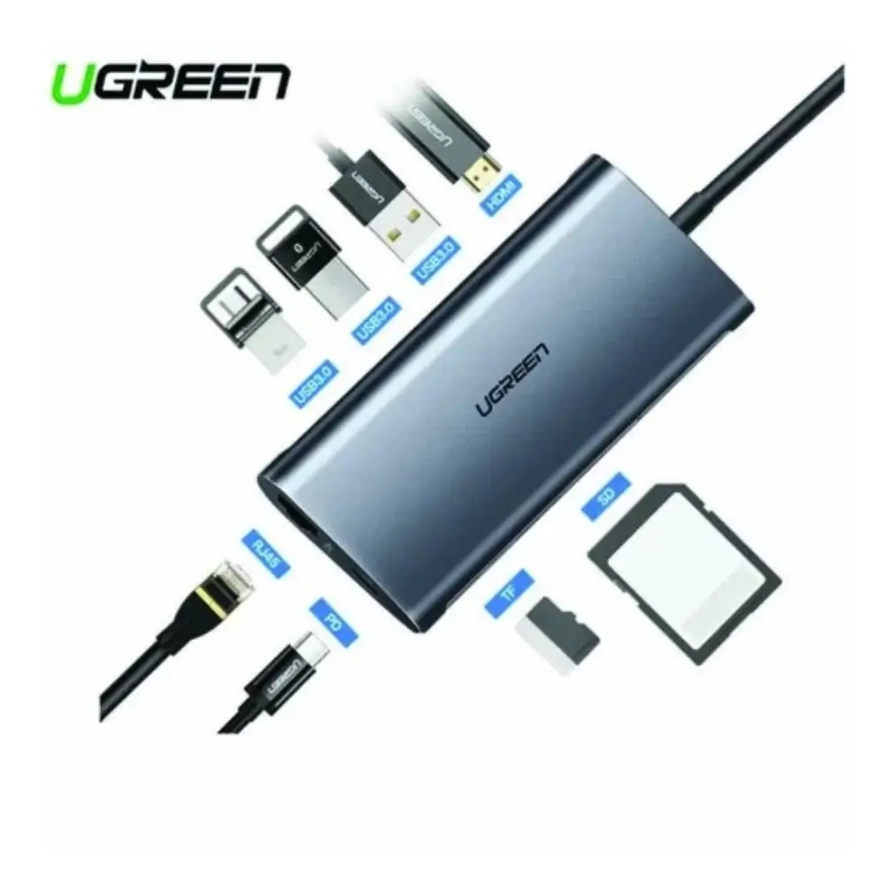 UGREEN USB C Hub Laptop Desk Setup Lifestyle