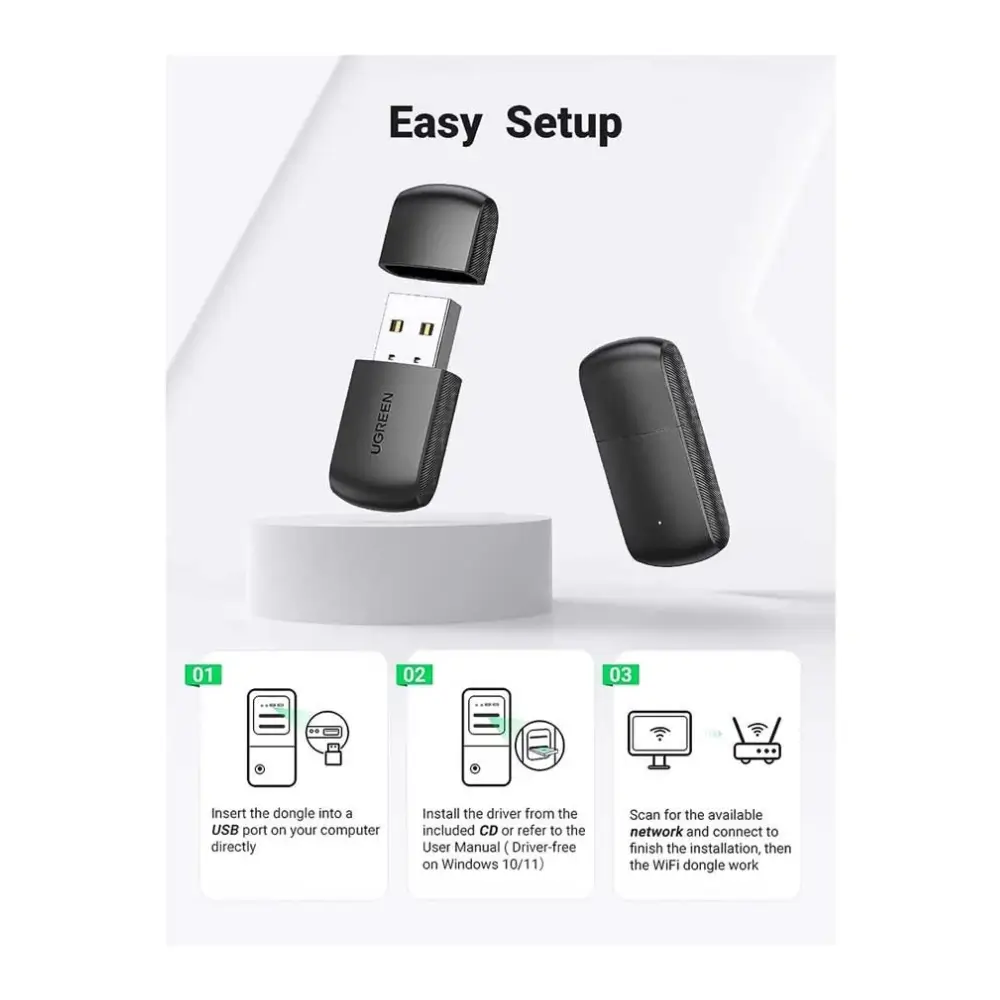 UGREEN USB Wi-Fi Adapter Laptop Streaming Lifestyle