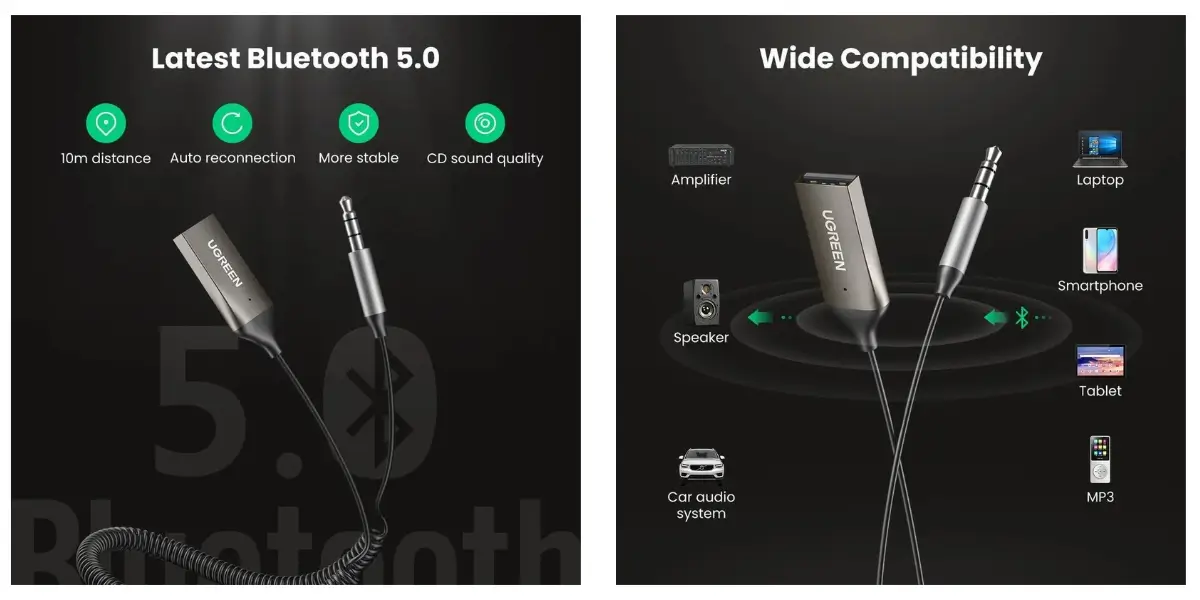 UGREEN Aux To Bluetooth 5 0 Adapter Main