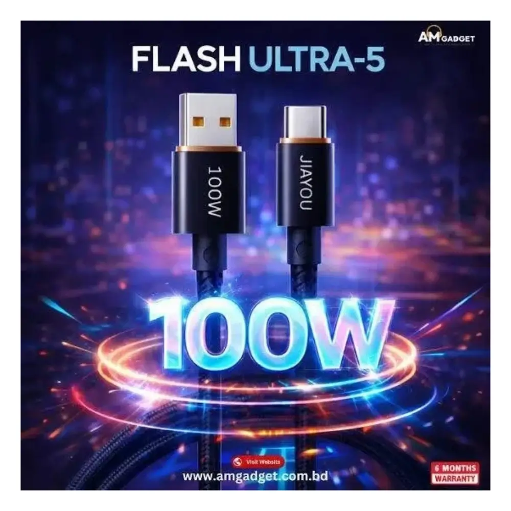 JIAYOU Flash Ultra 5 100W Fast Charging Cable Feature