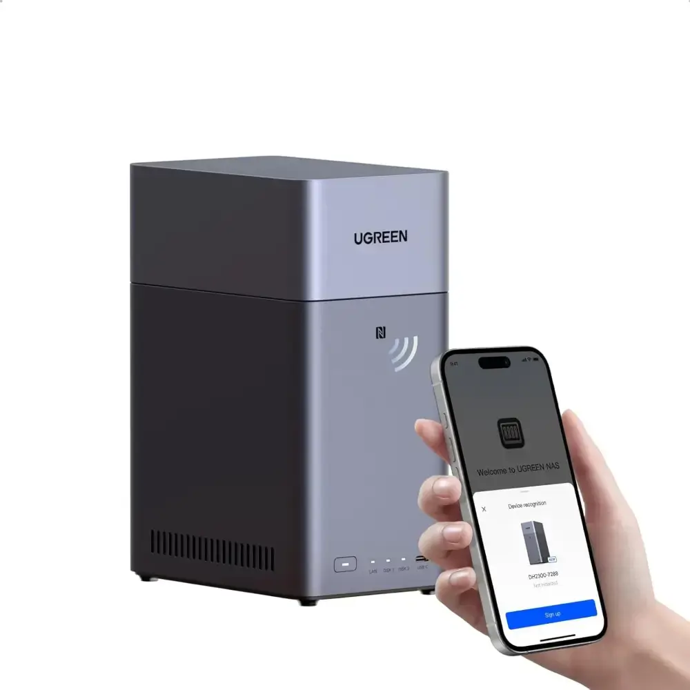 UGREEN DH2300 2 Bay Nas Enclosure Front View 1 UGREEN DH2300 2 Bay Nas Enclosure Front View 1
