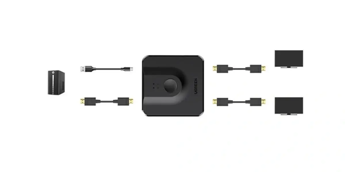 UGREEN CM430 One Source Two Monitors Setup