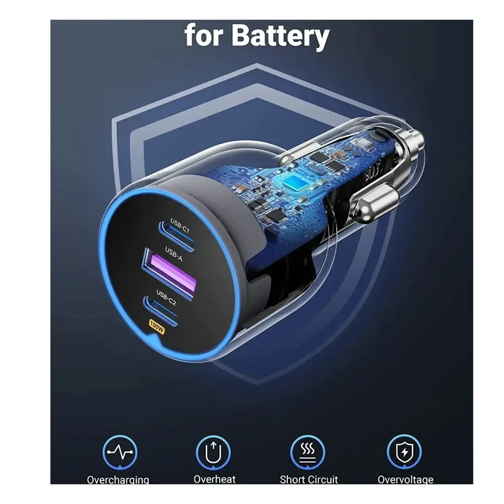 UGREEN 130W Car Charger Dashcam In Car Lifestyle