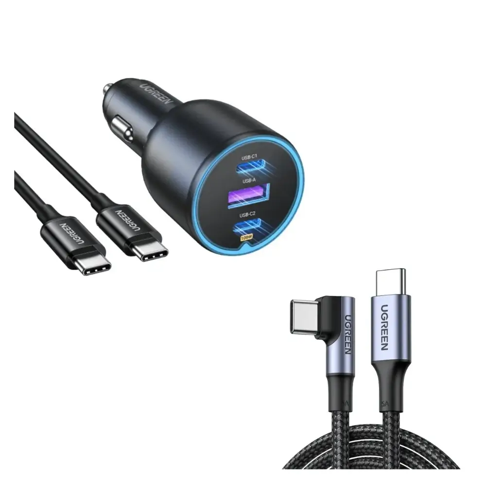 UGREEN 90889 Car Charger USB C USB a Ports Detail
