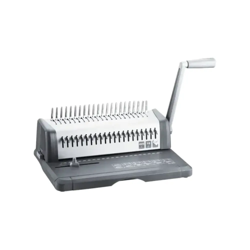 Deli E3873 Comb Binding Machine Handle Closeup