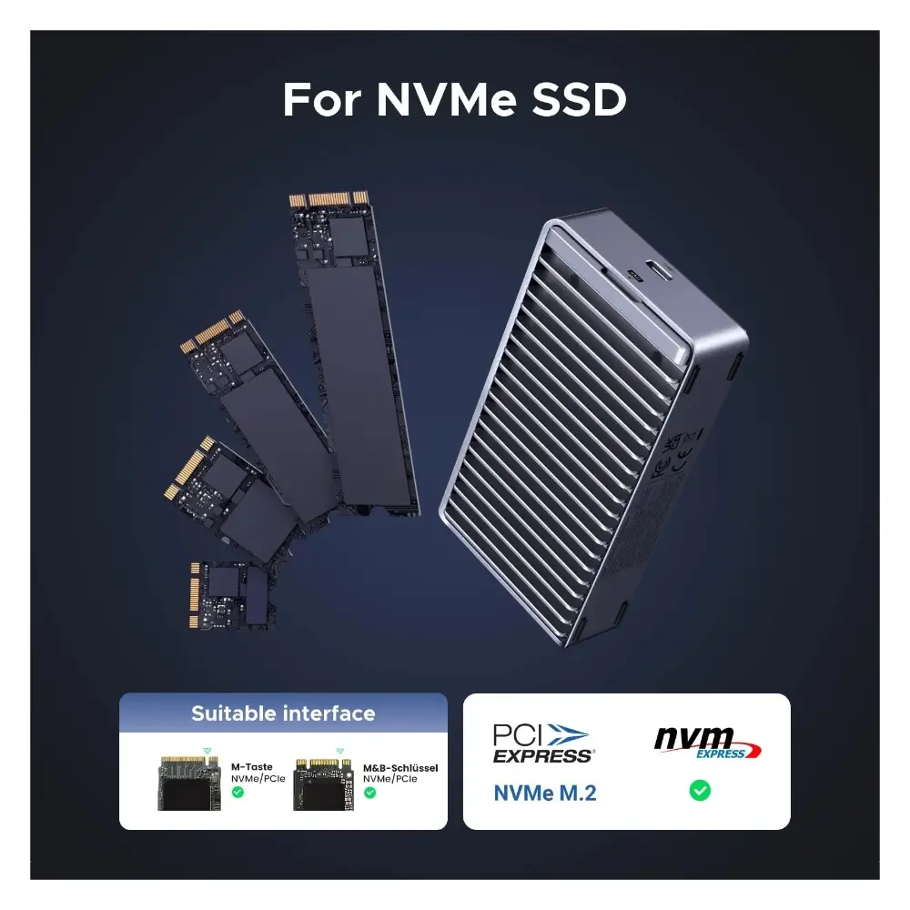 UGREEN D700 Supports 2230 2242 2260 2280 NVMe SSD