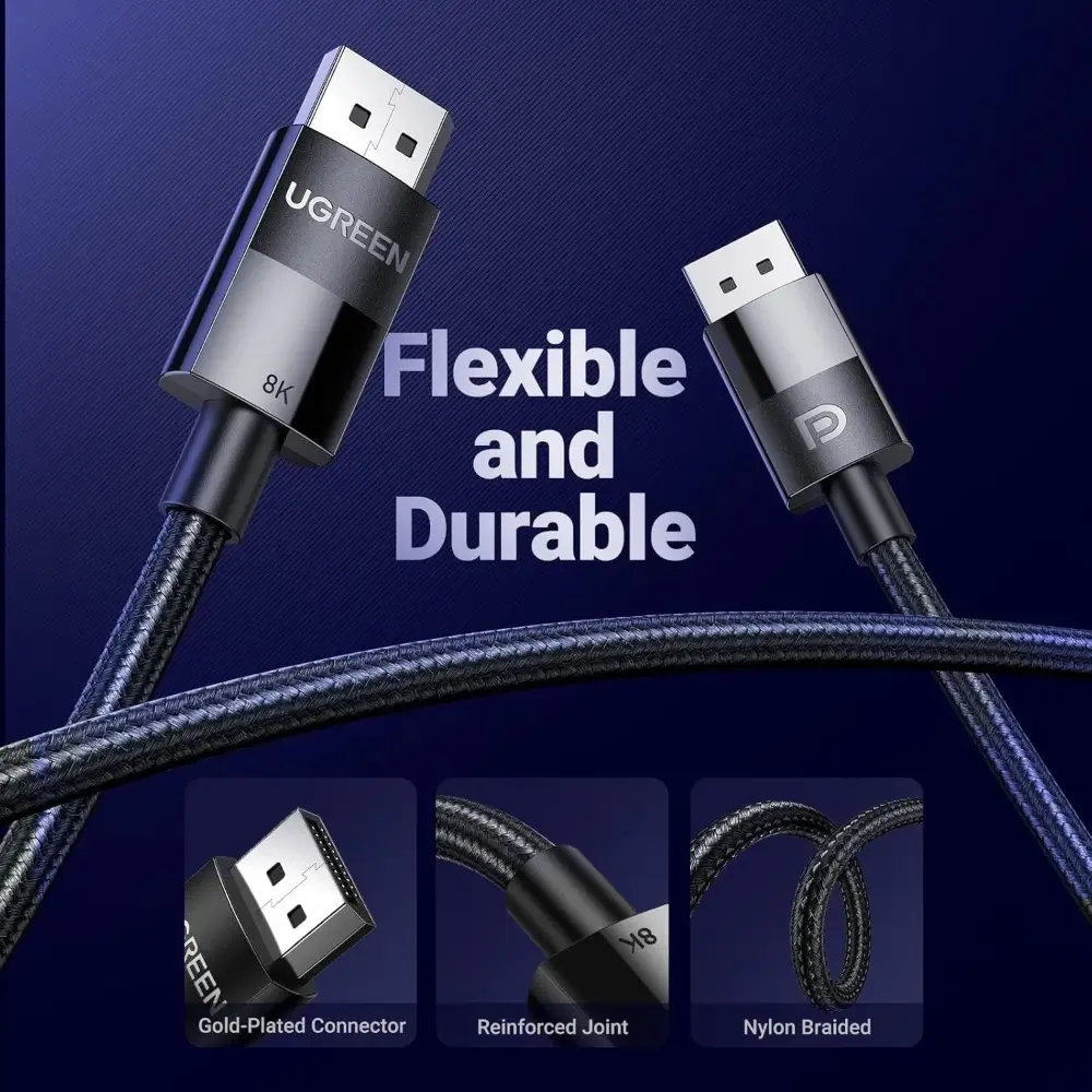 UGREEN Displayport 1 4 Cable 32 4GBPS Bandwidth Gaming