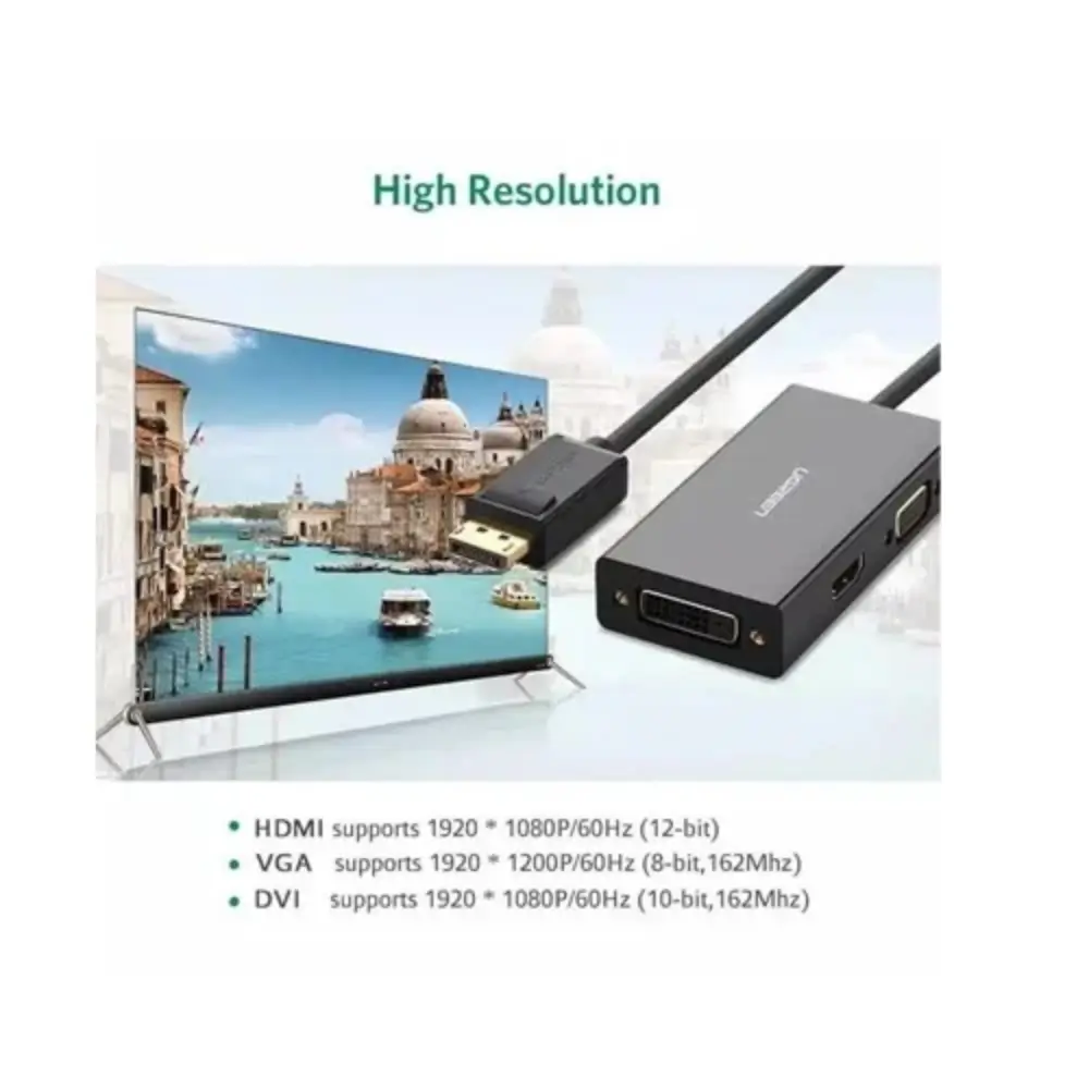 UGREEN 20420 3 In 1 Displayport 4K 30Hz UGREEN 20420 3 In 1 Displayport 4K 30Hz