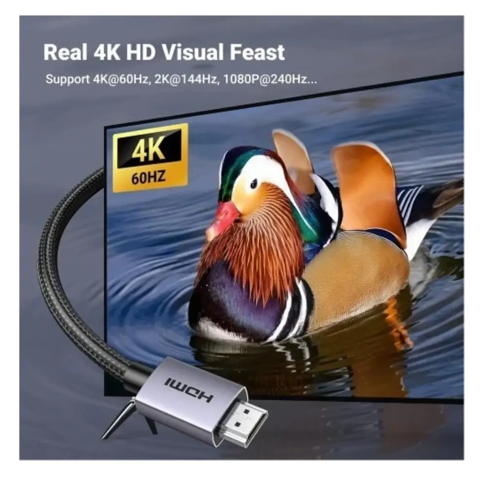 UGREEN 25300 HDMI Cable Gold Plated Connector Closeup