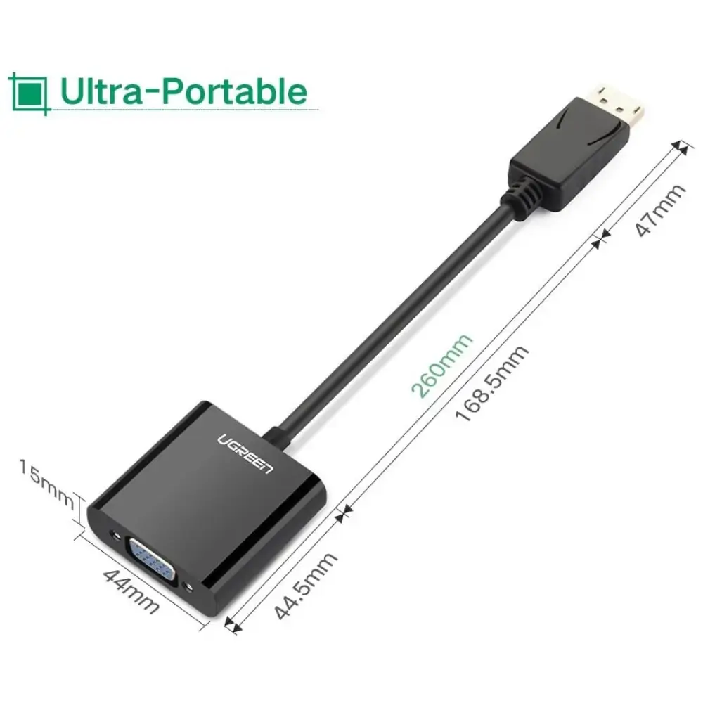 UGREEN 20415 Dp To Vga Adapter Full HD UGREEN 20415 Dp To Vga Adapter Full HD