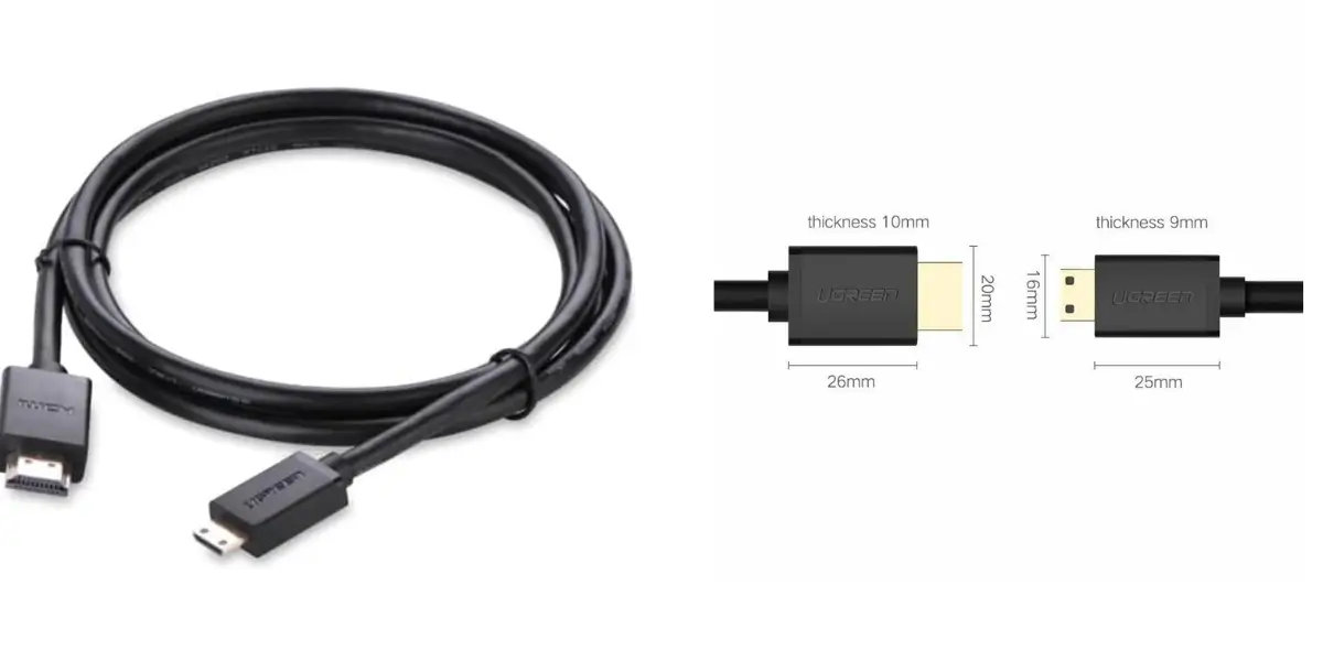 UGREEN 11167 Gold Plated Mini HDMI Connector Detail