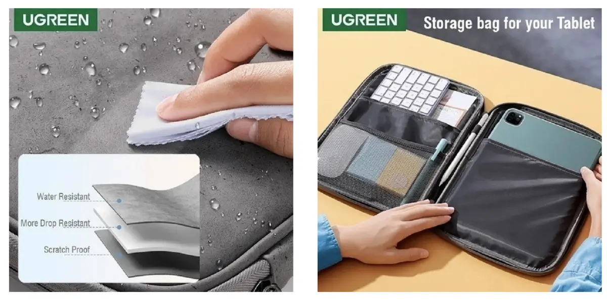 UGREEN LP573 Grey Tablet Storage Pouch 11 Inch