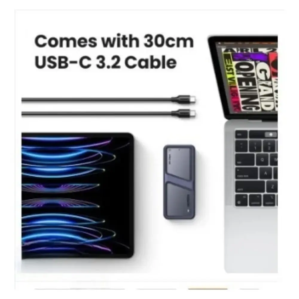 UGREEN CM642 Portable SSD Enclosure Laptop Setup