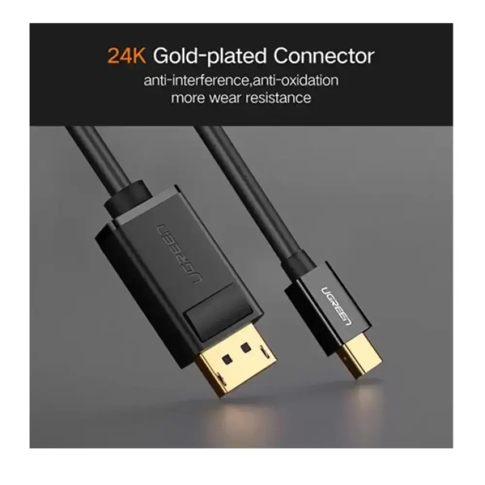UGREEN 10477 Displayport Cable Latching Connector Closeup