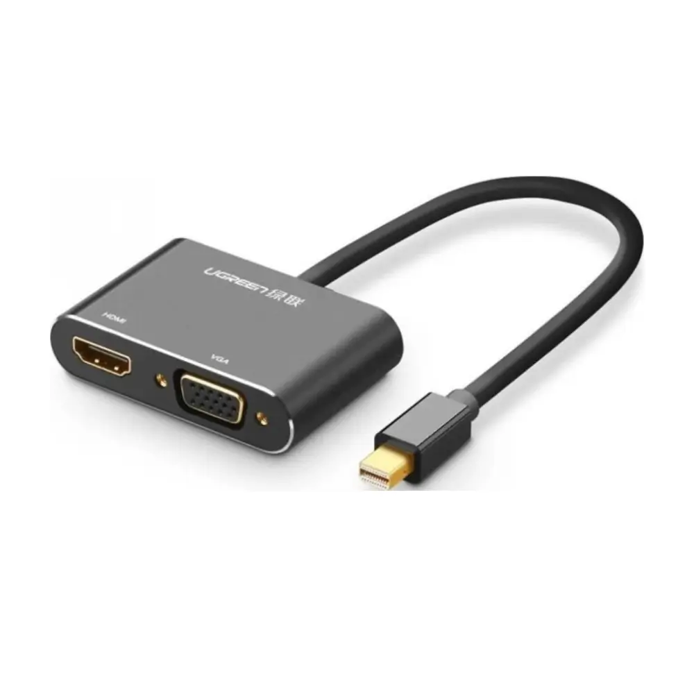 UGREEN 20422 Mini Dp To HDMI Vga Black UGREEN 20422 Mini Dp To HDMI Vga Black