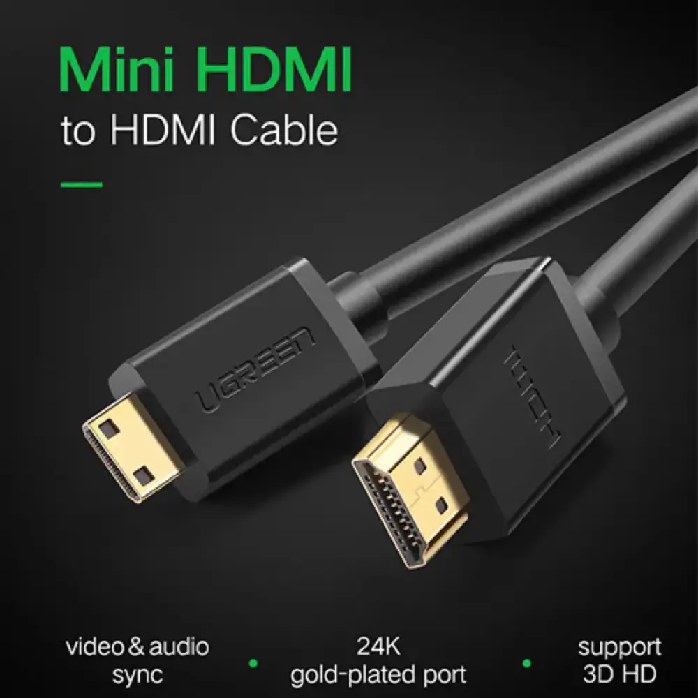 UGREEN 11167 Mini HDMI To HDMI Cable 1 5m Black Main