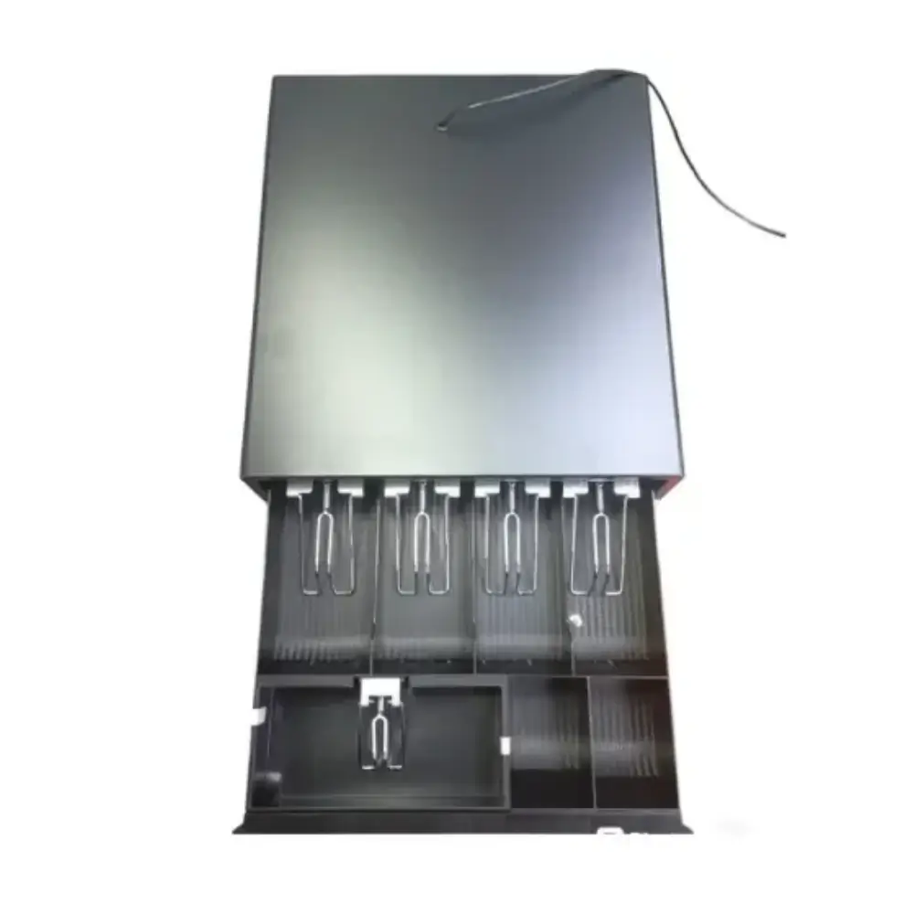 Yumite A335 Cash Drawer Steel Wire Cash Fold Closeup Yumite A335 Cash Drawer Steel Wire Cash Fold Closeup