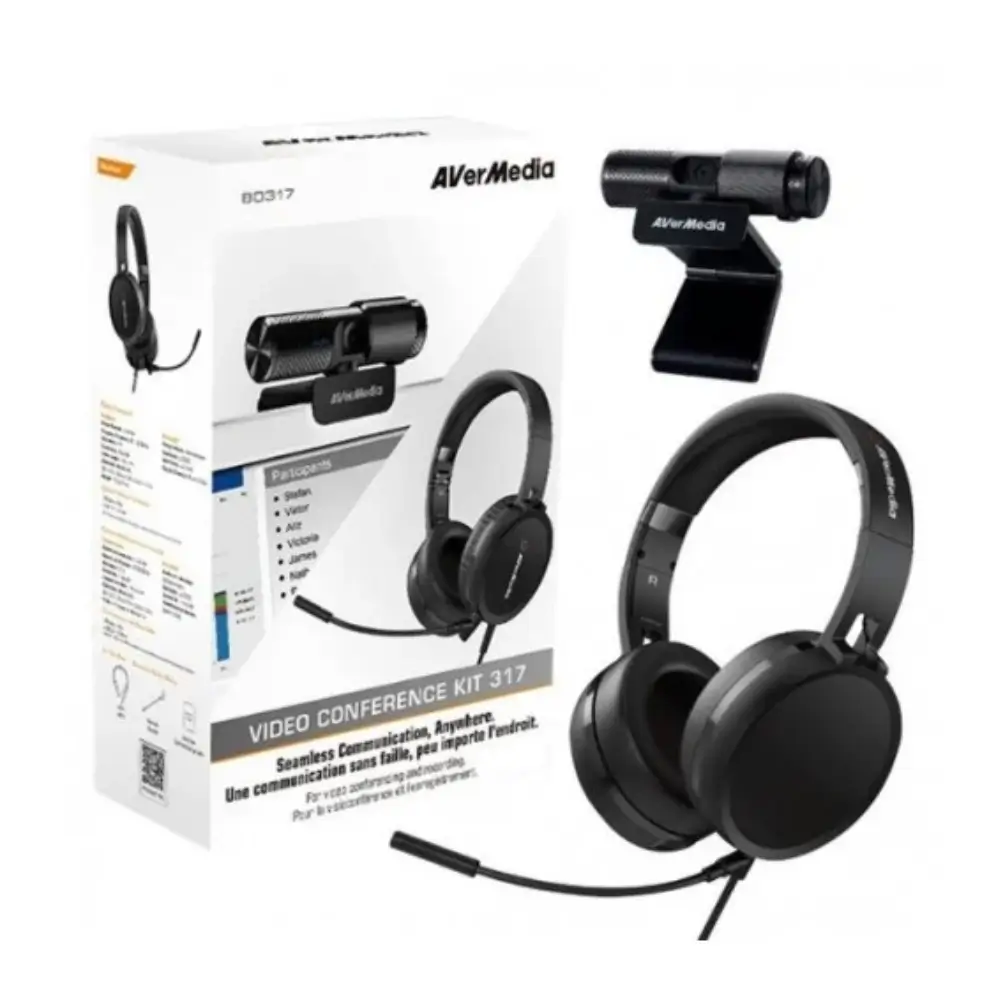 Camera Headphone Video Conference Kit Detail Closeup Camera Headphone Video Conference Kit Detail Closeup