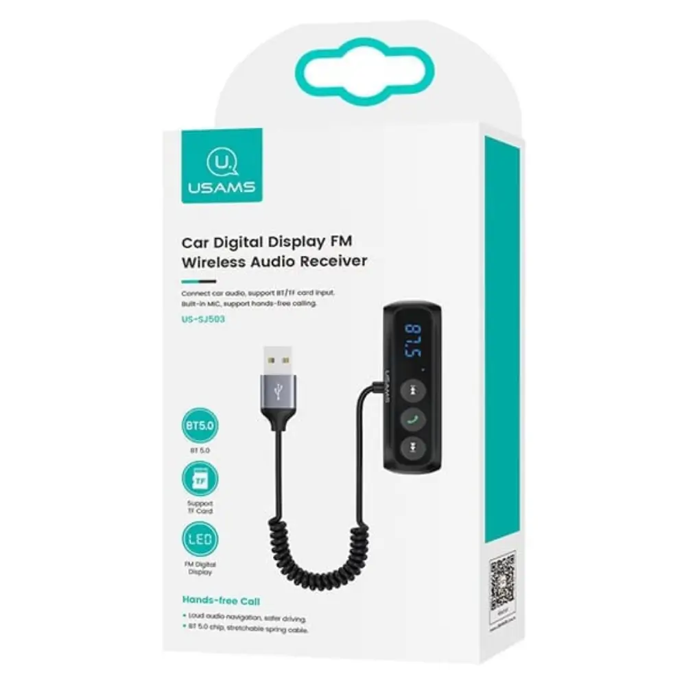 USAMS SJ503 Fm Audio Receiver Bluetooth 5 0