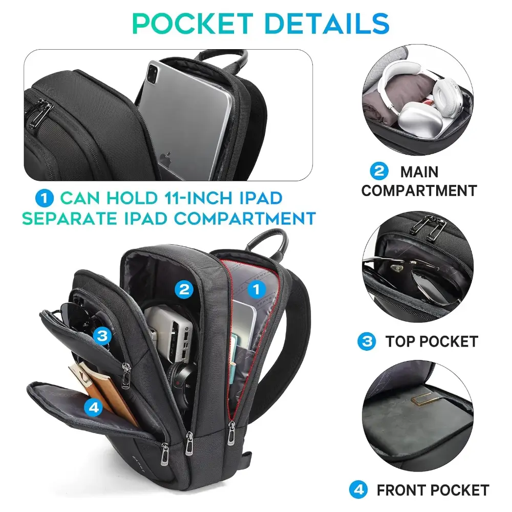 Bange BG 77202 Interior Pockets Key Chain Holder Bange BG 77202 Interior Pockets Key Chain Holder
