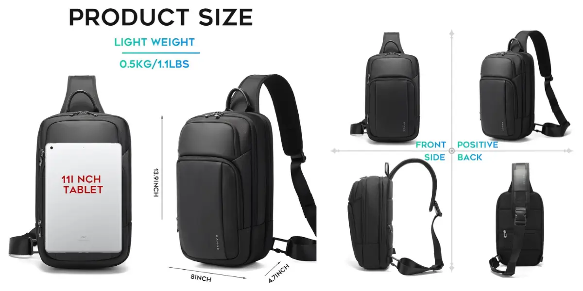 Bange BG 77202 Nylon Sling Bag Side Profile