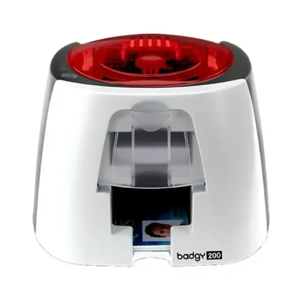 EVOLIS BADGY200 Card Printer Feed Slot Detail EVOLIS BADGY200 Card Printer Feed Slot Detail