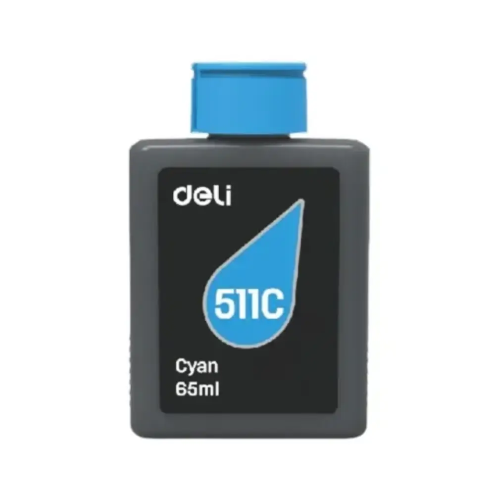 Deli 511C Cyan Ink Bottle Main Deli 511C Cyan Ink Bottle Main