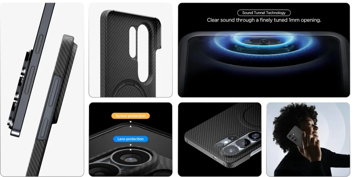 Spigen Air Skin Aramid Magfit Slim Profile Side View