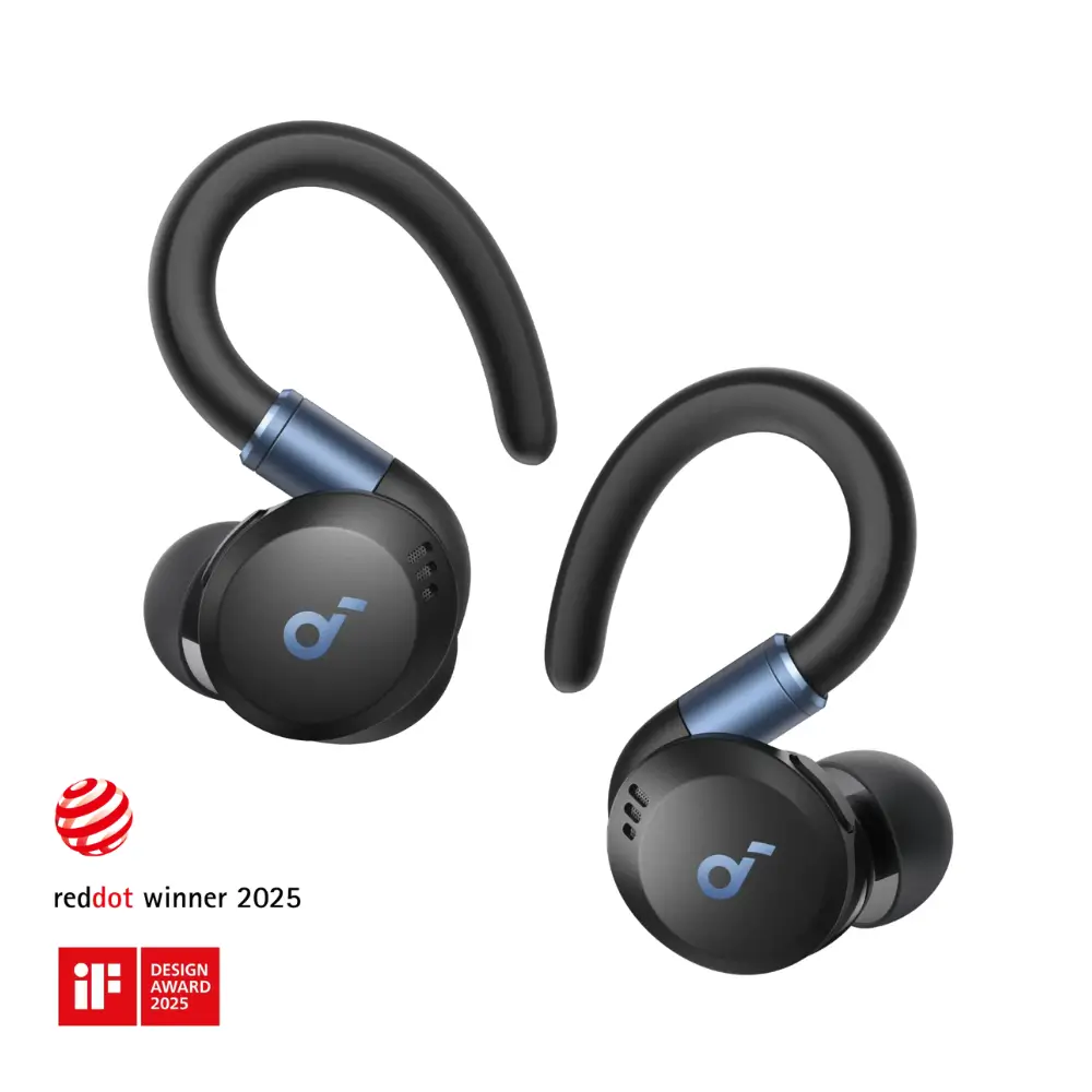 Soundcore Sport X20 ANC Wireless Sport Earbuds Front View Soundcore Sport X20 ANC Wireless Sport Earbuds Front View