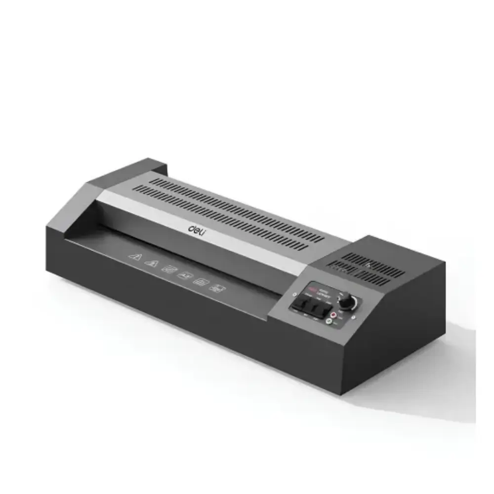 Deli ET115 Laminating Machine Pouch Feed Slot Detail Deli ET115 Laminating Machine Pouch Feed Slot Detail