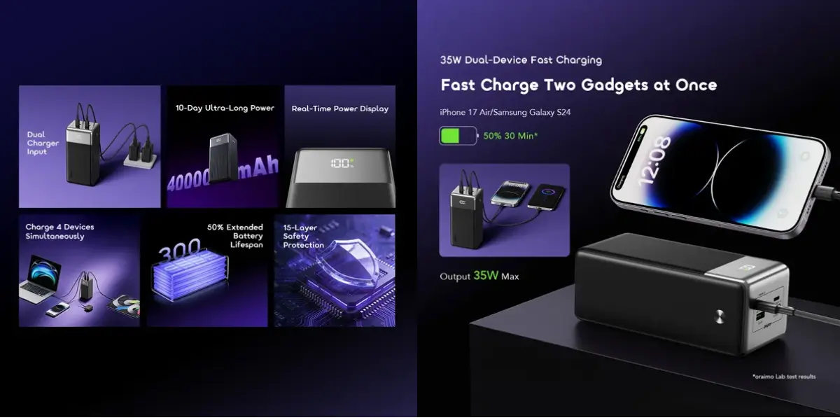 Oraimo Powernova Q41 Travel Phone Charging
