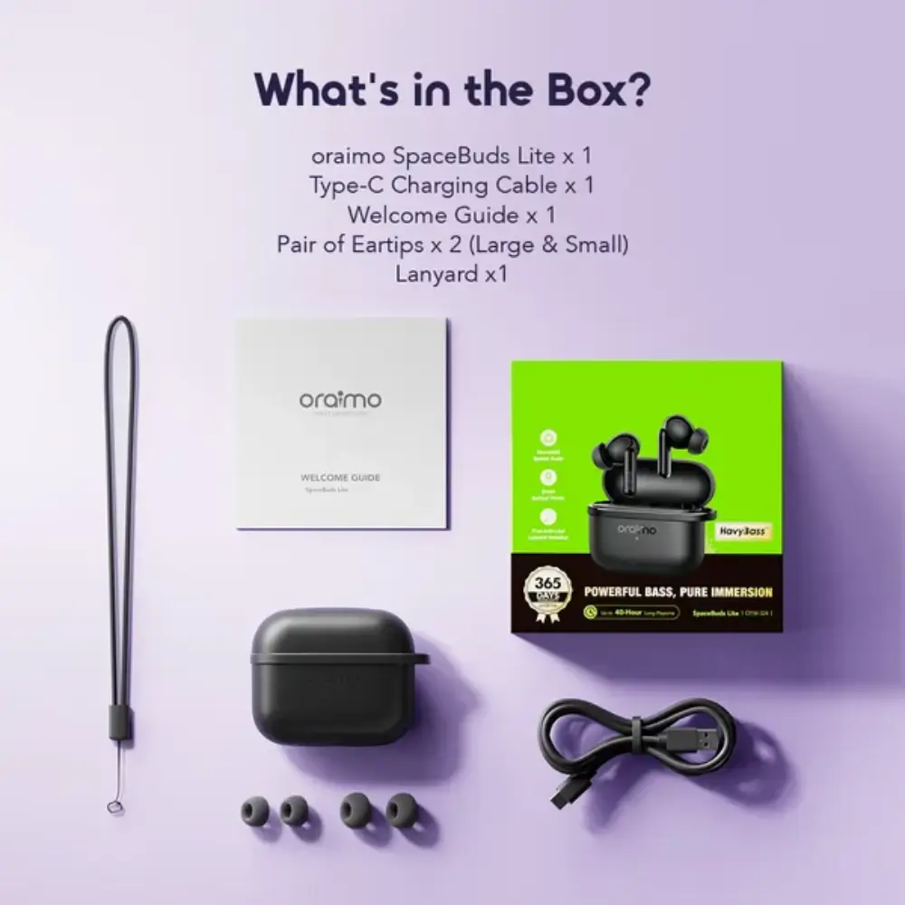 Oraimo Spacebuds Lite IPX4 Water Resistant Workout Oraimo Spacebuds Lite IPX4 Water Resistant Workout