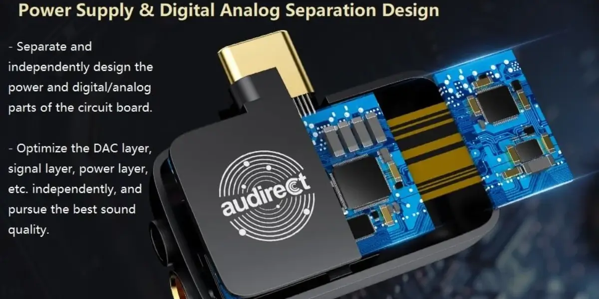 Audirect ATOM4 DAC Amp Laptop Desktop Setup