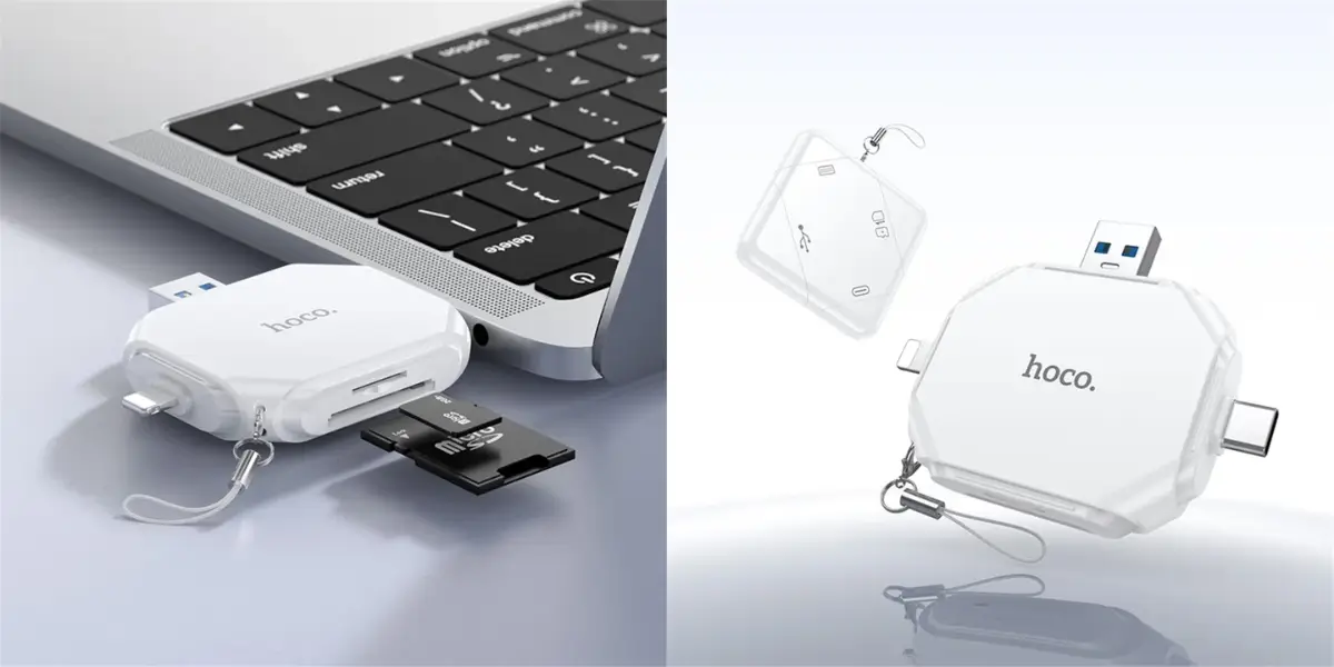 HOCO HB100 USB a Type C IP Card Reader Interfaces